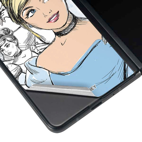 Disney Princess Cinderella Sketch Galaxy Z Fold4 5G Skin