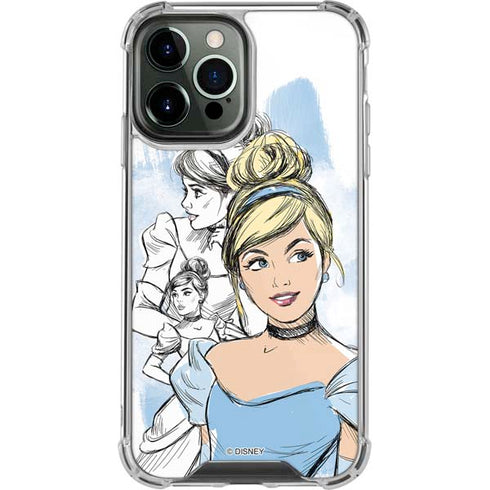 Disney Princess Cinderella Sketch iPhone 13 Pro Max Clear Case