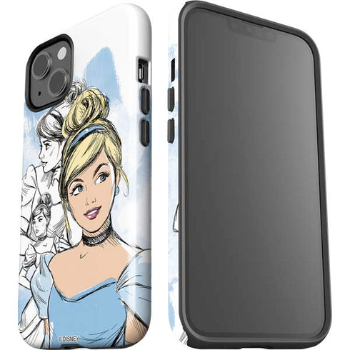 Disney Princess Cinderella Sketch iPhone 15 Plus Impact Case