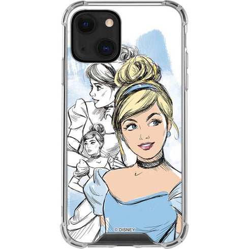 Disney Princess Cinderella Sketch iPhone 14 Plus Clear Case
