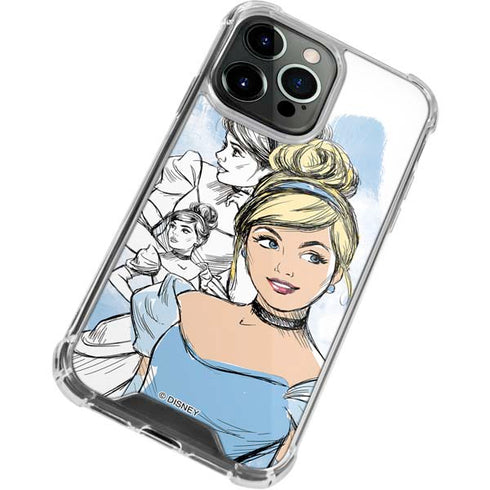 Disney Princess Cinderella Sketch iPhone 15 Pro Max Clear Case
