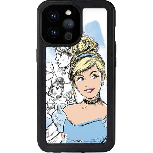 Disney Princess Cinderella Sketch iPhone 14 Pro Max Waterproof Case