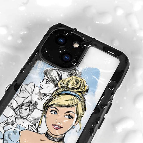 Disney Princess Cinderella Sketch iPhone 15 Waterproof Case