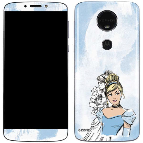 Disney Princess Cinderella Sketch Moto E5 Plus Skin