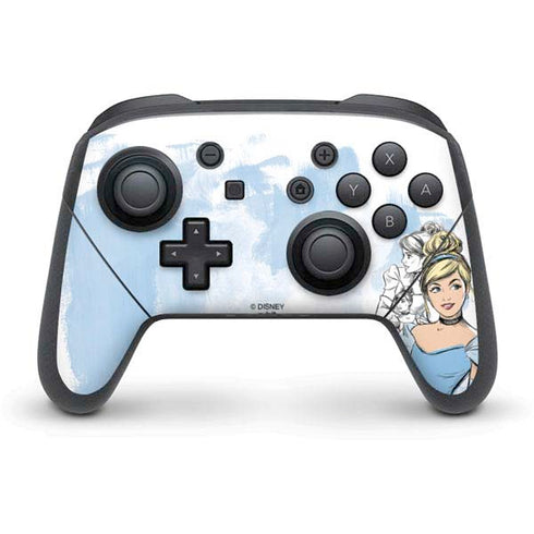 Disney Princess Cinderella Sketch Nintendo Switch Pro Controller Skin