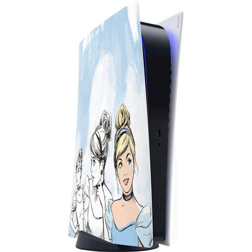 Disney Princess Cinderella Sketch PS5 Digital Edition Console Skin