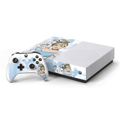 Disney Princess Cinderella Sketch Xbox One S All-Digital Edition Bundle Skin