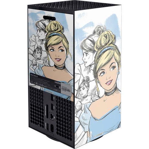 Disney Princess Cinderella Sketch Xbox Series X Console Skin