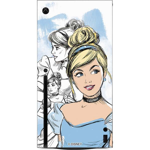 Disney Princess Cinderella Sketch Xbox Series X Console Skin