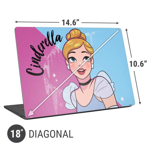 Disney Princess Cinderella Art Universal Laptop 18in (14.6 x 10.6in) Skin