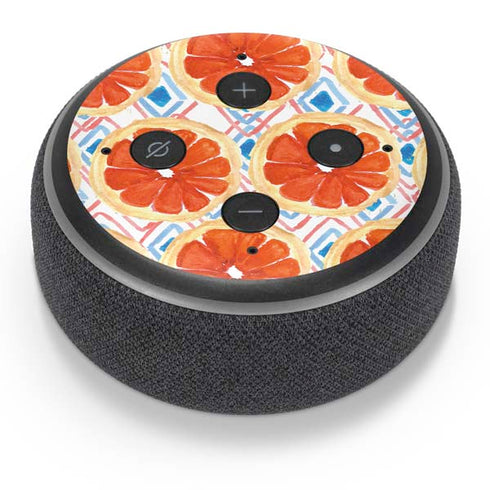 Bouffants and Broken Hearts Citrus Geo Amazon Echo Dot Skin