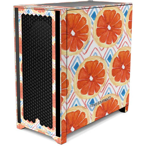 Bouffants and Broken Hearts Citrus Geo Corsair 4000D Tempered Glass Mid-Tower ATX Case Skin