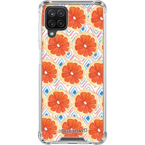 Bouffants and Broken Hearts Citrus Geo Galaxy A12 Clear Case