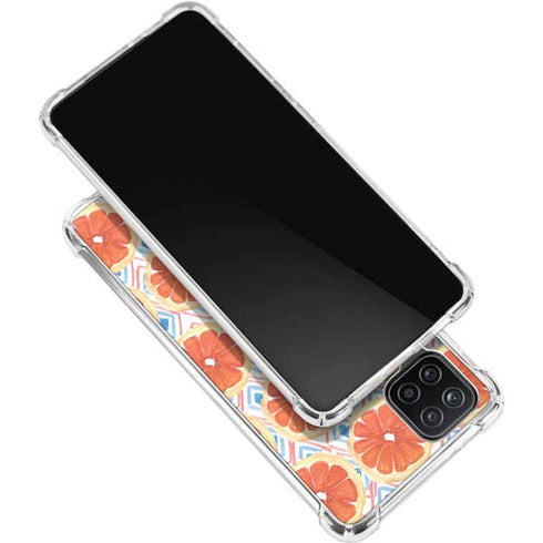 Bouffants and Broken Hearts Citrus Geo Galaxy A12 Clear Case
