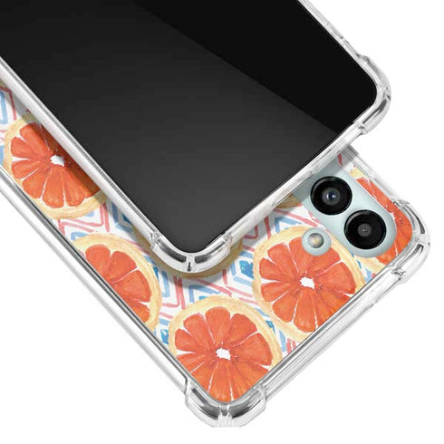 Bouffants and Broken Hearts Citrus Geo Galaxy A13 5G Clear Case