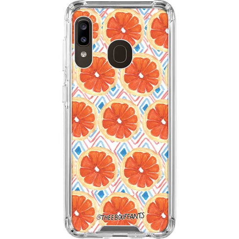 Bouffants and Broken Hearts Citrus Geo Galaxy A30 Clear Case