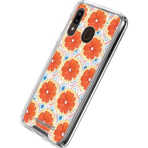 Bouffants and Broken Hearts Citrus Geo Galaxy A30 Clear Case
