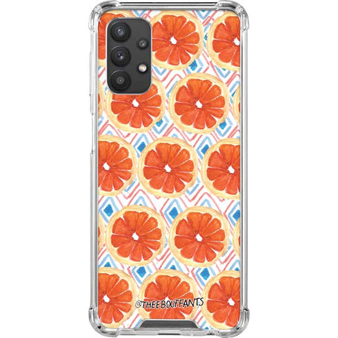 Bouffants and Broken Hearts Citrus Geo Galaxy A32 5G Clear Case