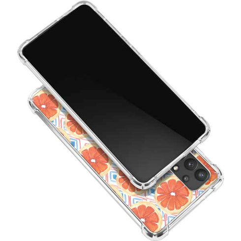 Bouffants and Broken Hearts Citrus Geo Galaxy A32 5G Clear Case