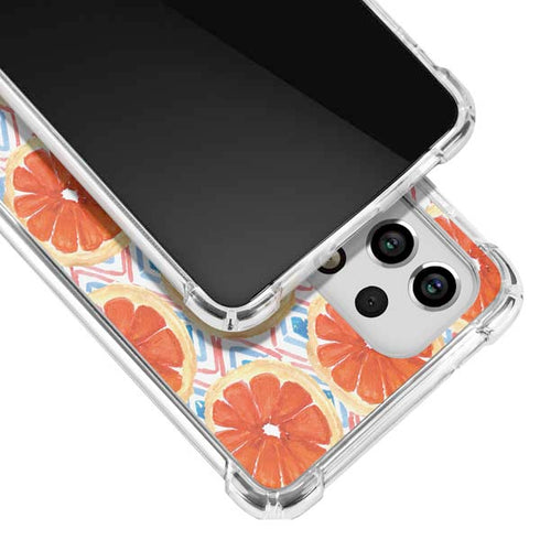 Bouffants and Broken Hearts Citrus Geo Galaxy A53 5G Clear Case
