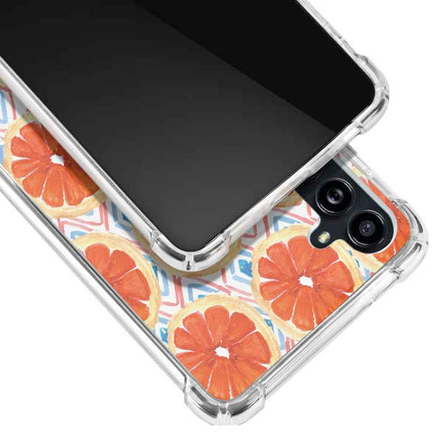 Bouffants and Broken Hearts Citrus Geo Galaxy A54 5G Clear Case