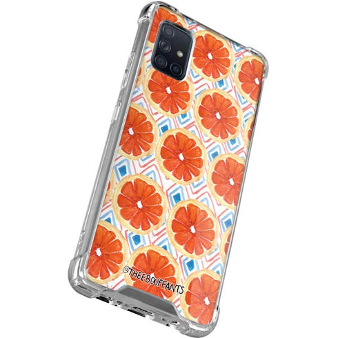 Bouffants and Broken Hearts Citrus Geo Galaxy A71 5G Clear Case