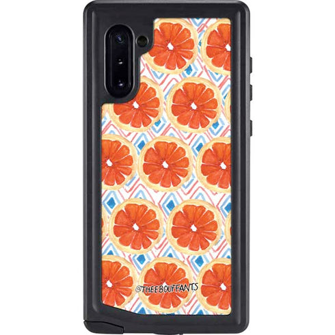 Bouffants and Broken Hearts Citrus Geo Galaxy Note 10 Waterproof Case