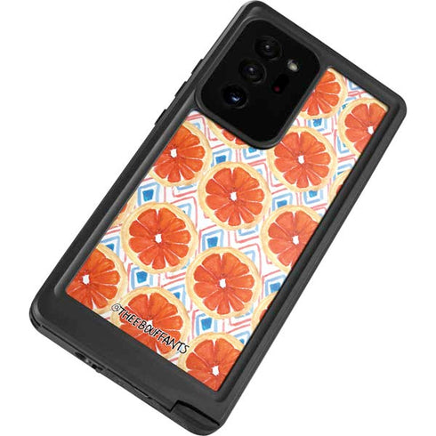 Bouffants and Broken Hearts Citrus Geo Galaxy Note20 Ultra 5G Waterproof Case