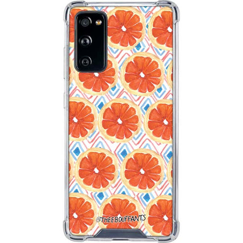 Bouffants and Broken Hearts Citrus Geo Galaxy S20 FE Clear Case