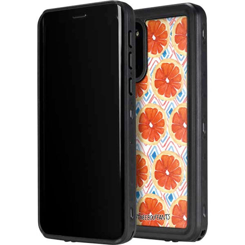 Bouffants and Broken Hearts Citrus Geo Galaxy S20 Plus Waterproof Case