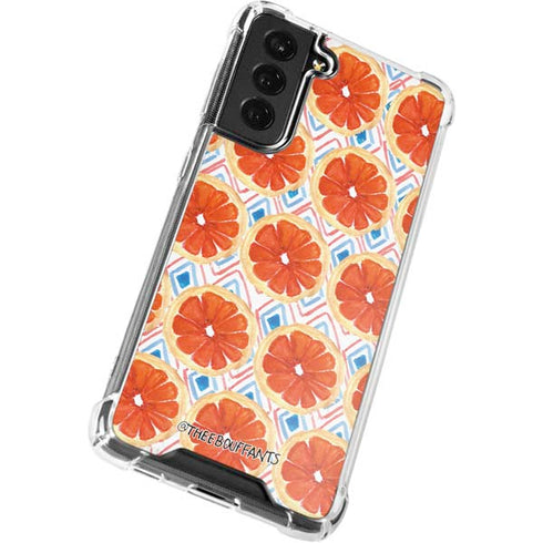 Bouffants and Broken Hearts Citrus Geo Galaxy S21 FE Clear Case