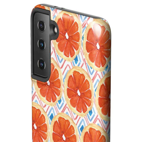 Bouffants and Broken Hearts Citrus Geo Galaxy S21 FE Pro Case