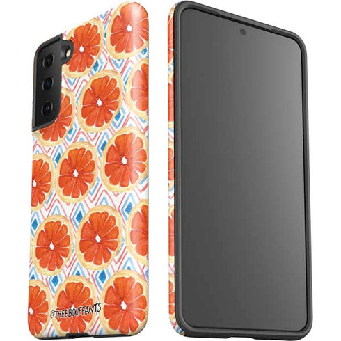 Bouffants and Broken Hearts Citrus Geo Galaxy S21 FE Pro Case
