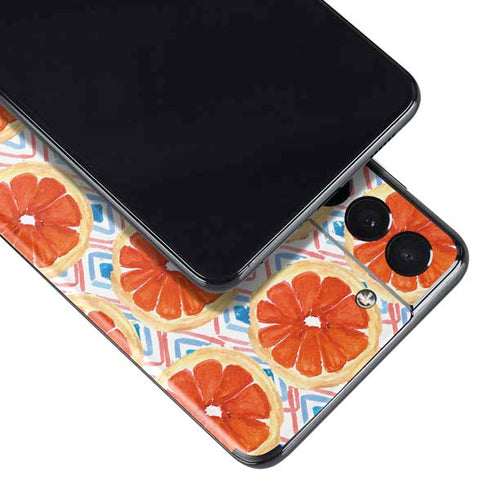 Bouffants and Broken Hearts Citrus Geo Galaxy S21 Plus 5G Skin