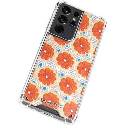Bouffants and Broken Hearts Citrus Geo Galaxy S21 Ultra 5G Clear Case