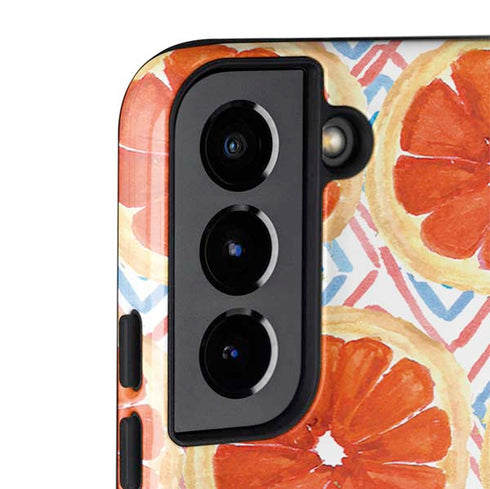 Bouffants and Broken Hearts Citrus Geo Galaxy S22 Pro Case