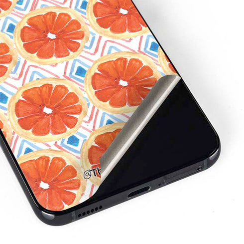 Bouffants and Broken Hearts Citrus Geo Galaxy S22 Skin