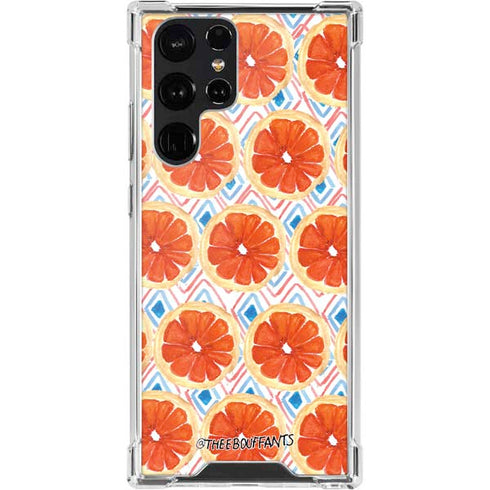 Bouffants and Broken Hearts Citrus Geo Galaxy S22 Ultra Clear Case