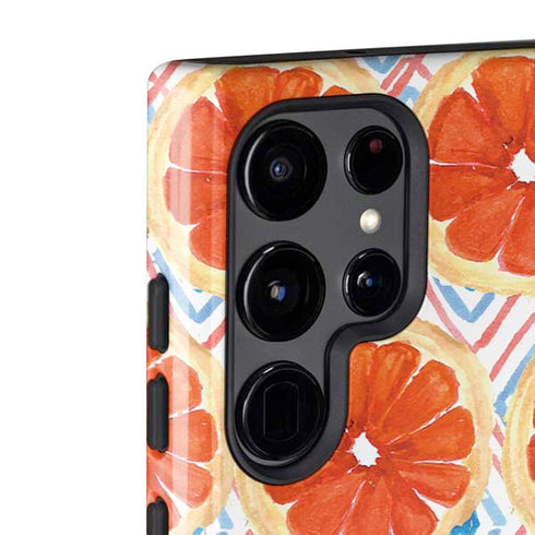 Bouffants and Broken Hearts Citrus Geo Galaxy S22 Ultra Pro Case