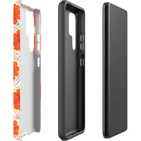 Bouffants and Broken Hearts Citrus Geo Galaxy S22 Ultra Pro Case