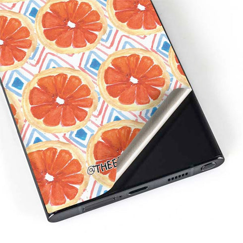 Bouffants and Broken Hearts Citrus Geo Galaxy S22 Ultra Skin