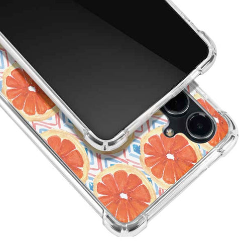 Bouffants and Broken Hearts Citrus Geo Galaxy S23 FE Clear Case