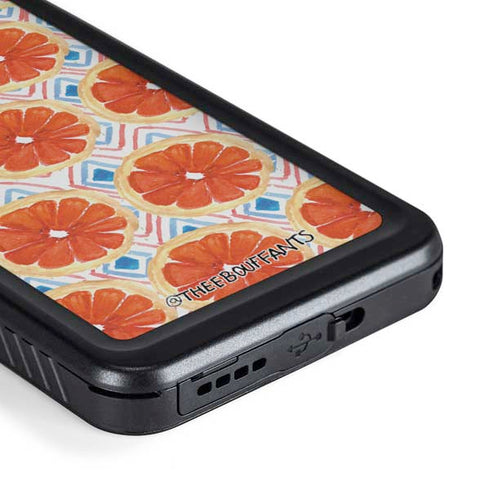 Bouffants and Broken Hearts Citrus Geo Galaxy S23 Plus Waterproof Case