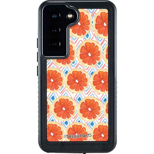 Bouffants and Broken Hearts Citrus Geo Galaxy S23 Waterproof Case