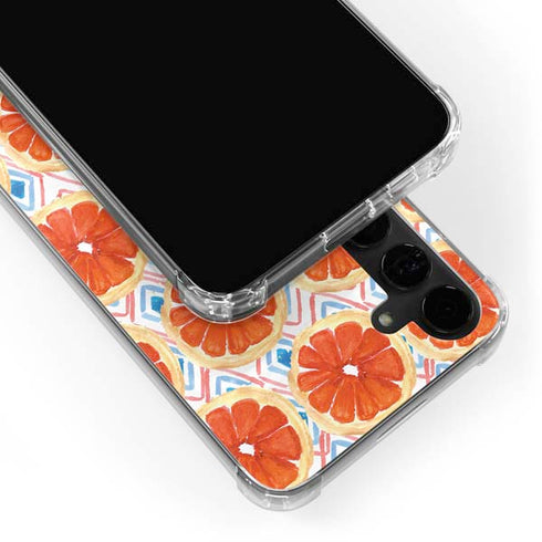 Bouffants and Broken Hearts Citrus Geo Galaxy S24 Plus Clear Case