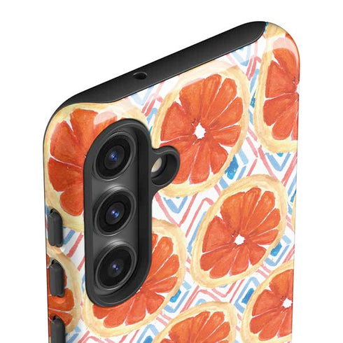 Bouffants and Broken Hearts Citrus Geo Galaxy S24 Plus Impact Case