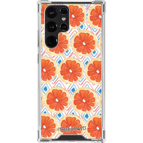 Bouffants and Broken Hearts Citrus Geo Galaxy S24 Ultra Clear Case