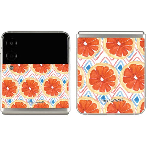 Bouffants and Broken Hearts Citrus Geo Galaxy Z Flip3 5G Skin