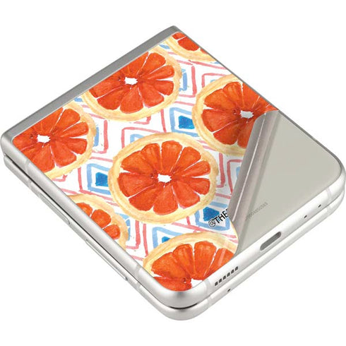 Bouffants and Broken Hearts Citrus Geo Galaxy Z Flip3 5G Skin