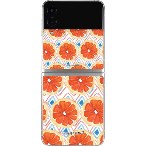 Bouffants and Broken Hearts Citrus Geo Galaxy Z Flip4 5G Skin